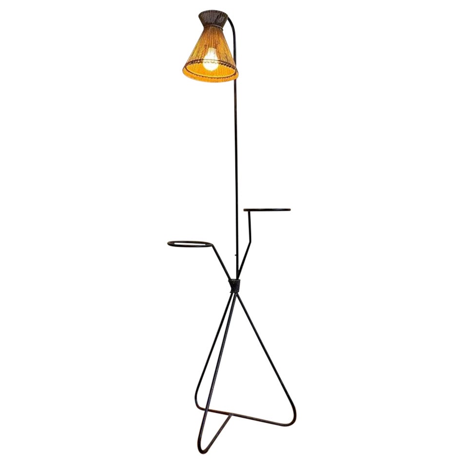 1950s French Floor Lamp by Mathieu Matégot For Sale