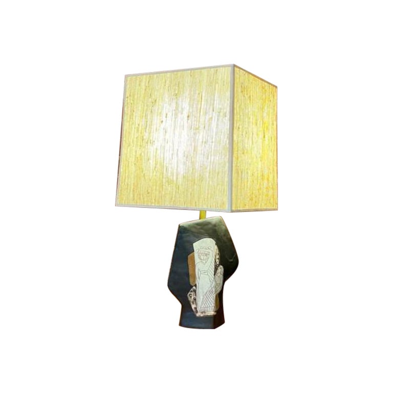 1950er Keramik-Tischlampe von Marianna Von Allesch im Angebot