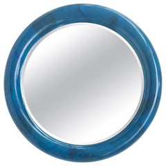 Benutzerdefinierte Karl Springer Stil Ziegenleder bedeckt abgeschrägten Spiegel