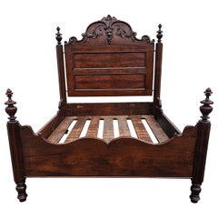 Used 19th Century Mallard American Rococo Walnut Queen With William and Mary Accents