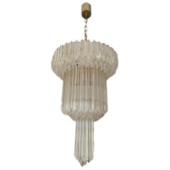 Venini glass chandelier murano , italy 1980