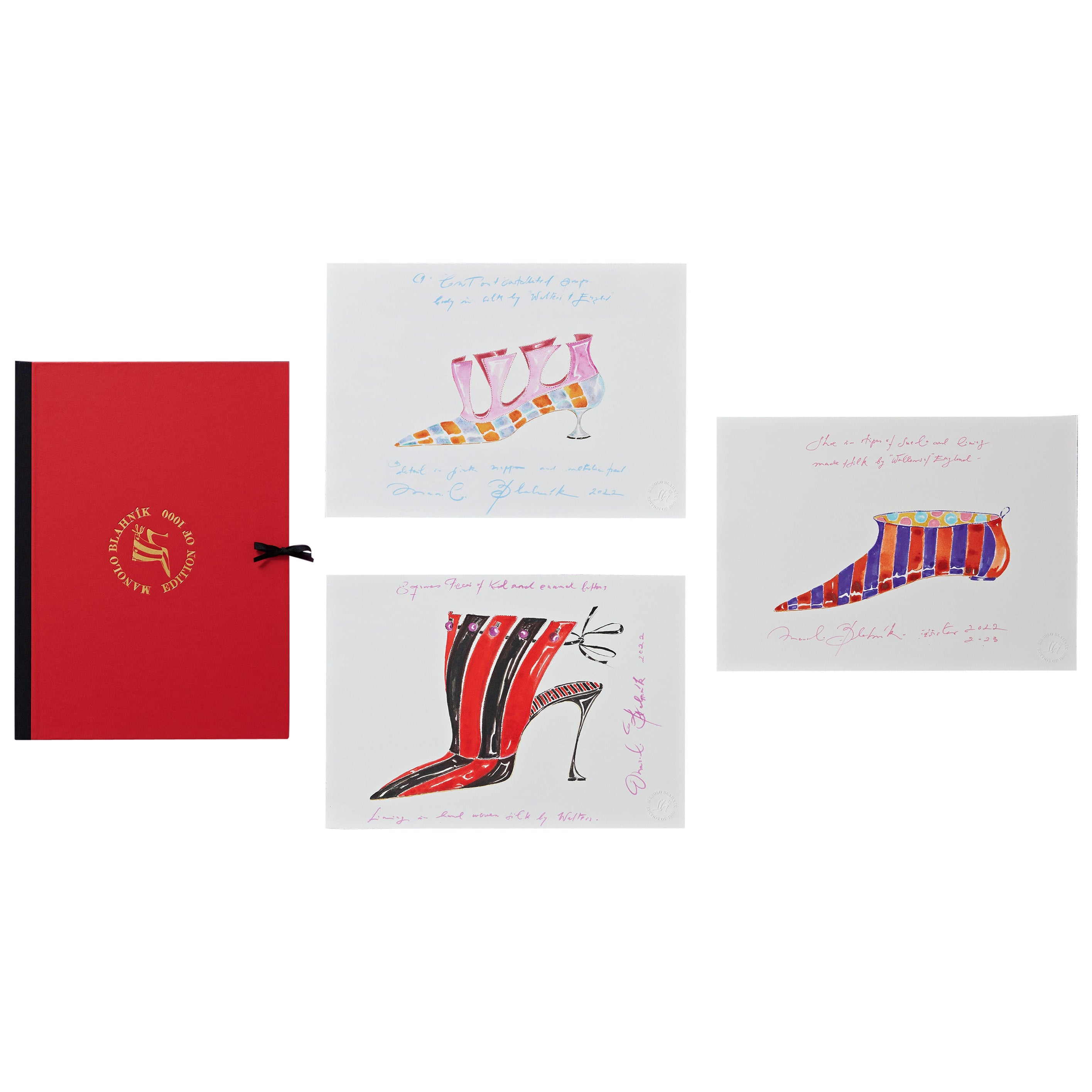 Limited Edition book Shoes A-Z. FIT. With 3 Hallmarked Manolo Blahnik Art Prints