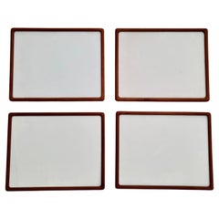 Set von 4 geformten Teakholz-Bilderrahmen, dänisches Design aus der Mitte des Jahrhunderts