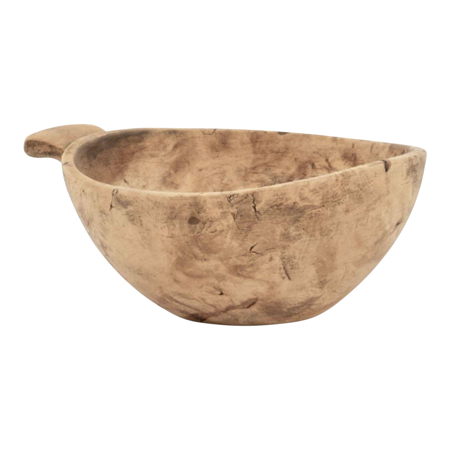 Bleached Swedish Lapland Ale Bowl with Handle For Sale