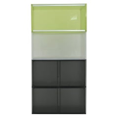 1990s Acrylic Resin and Steel “One” Wall Unit by Piero Lissoni for Kartell
