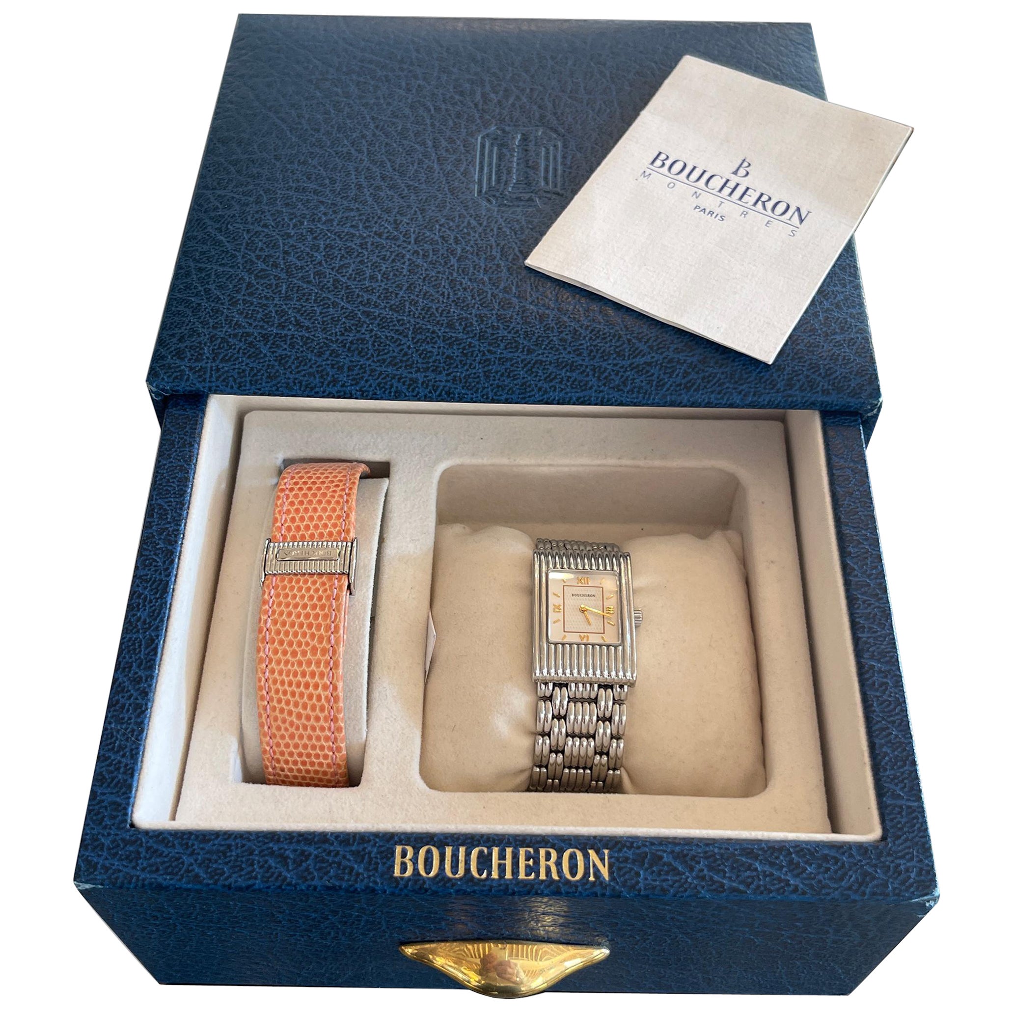 Montre BOUCHERON, modèle Reflet, 2001 avec boîte et papier
