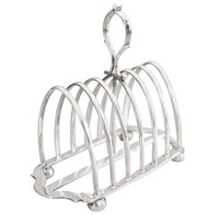 Art Deco English Silver Plate Toast Rack Letter Holder