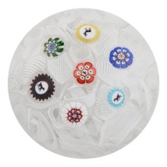 Pisapapeles en miniatura Baccarat Gridels On Muslin Ground c1850
