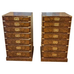 Set of two Used Burr Walnut Chest of Drawers