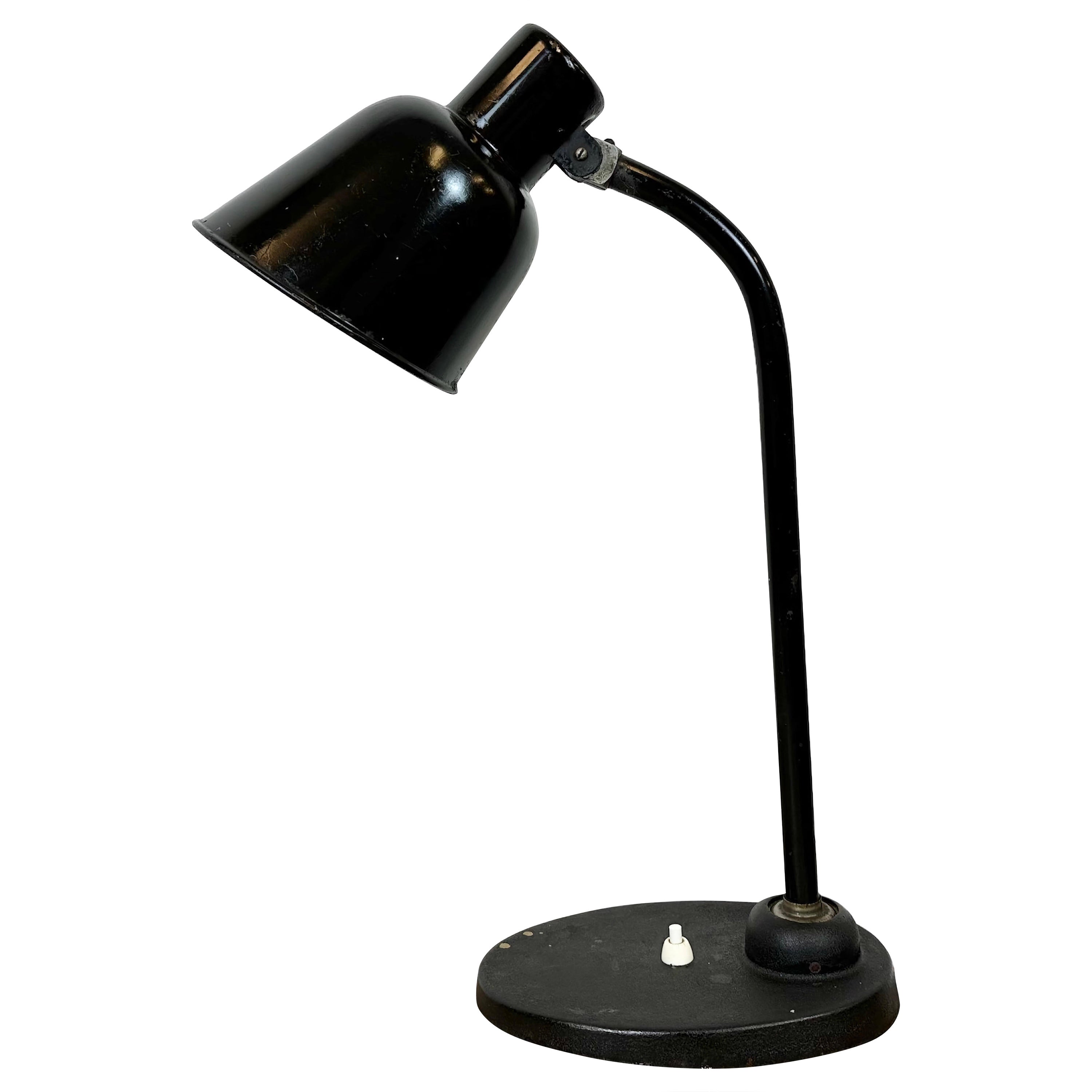 Vintage Black Table Lamp by Christian Dell for BUR Bunte & Remmler, 1930s For Sale