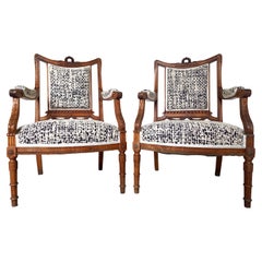 Antique French Louis XVI Pair Of Armchair, 18th Century