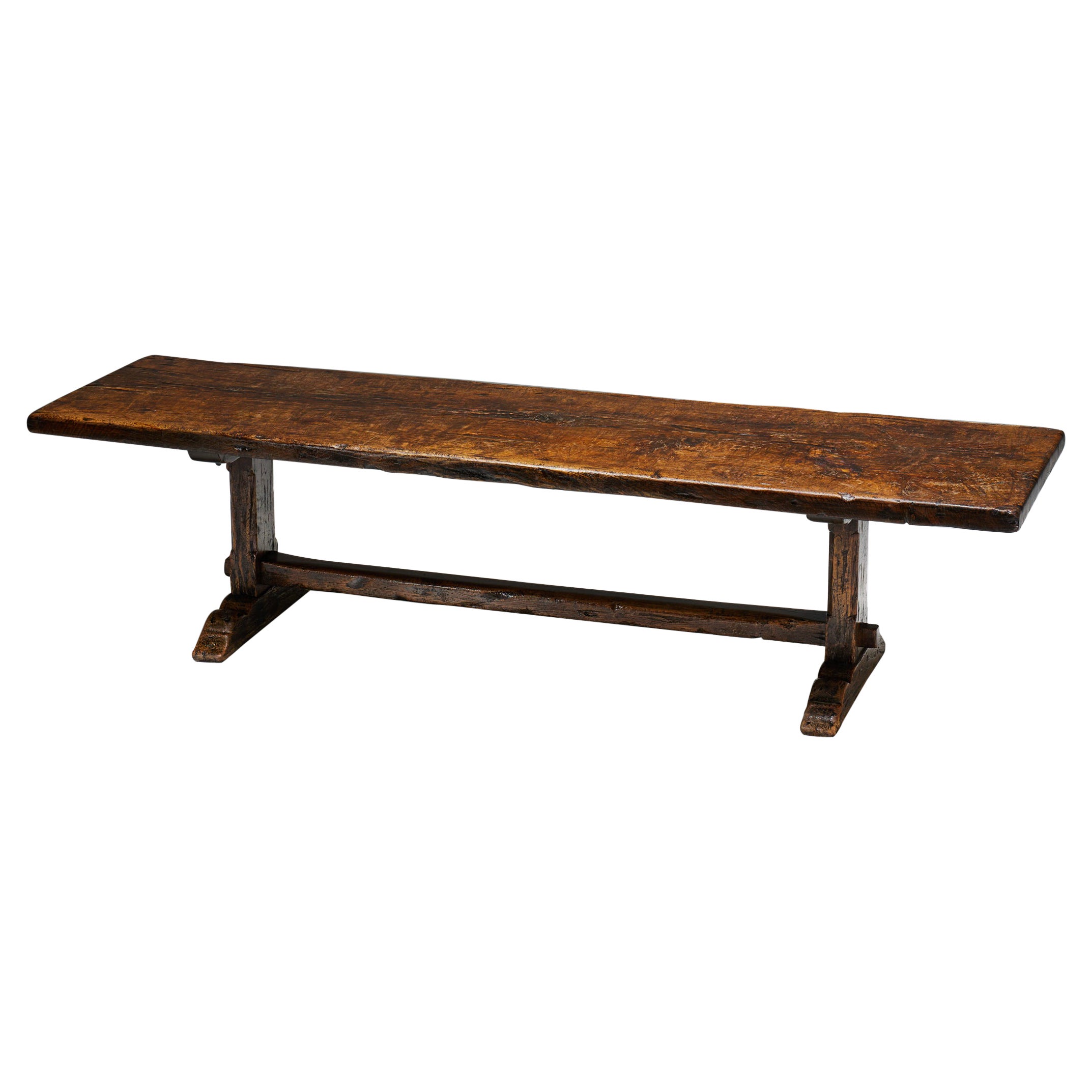 Brutalist Rustic Dining Table, France, Early 20th Century For Sale