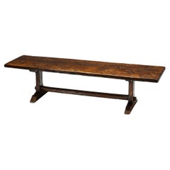 Antique Brutalist Rustic Dining Table, France, Early 20th Century