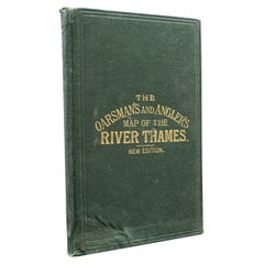 Antike Oarsman's Map of the River Thames, englisch, Cartography, veröffentlicht 1912