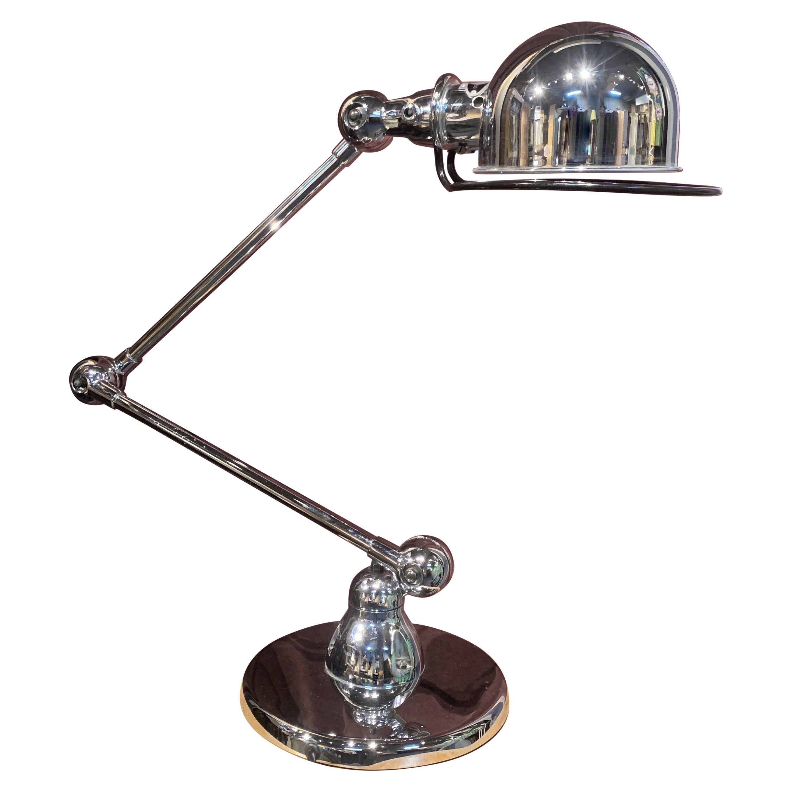 Two Armed JIELDE French Reading Industrial Lamp by Jean-Louis Domecq