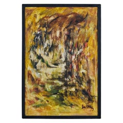 Vintage Jon Staley Abstract Acrylic Painting