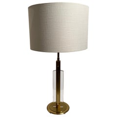 Brass Lucite Skyscrapper Table Lamp - Deknudt 