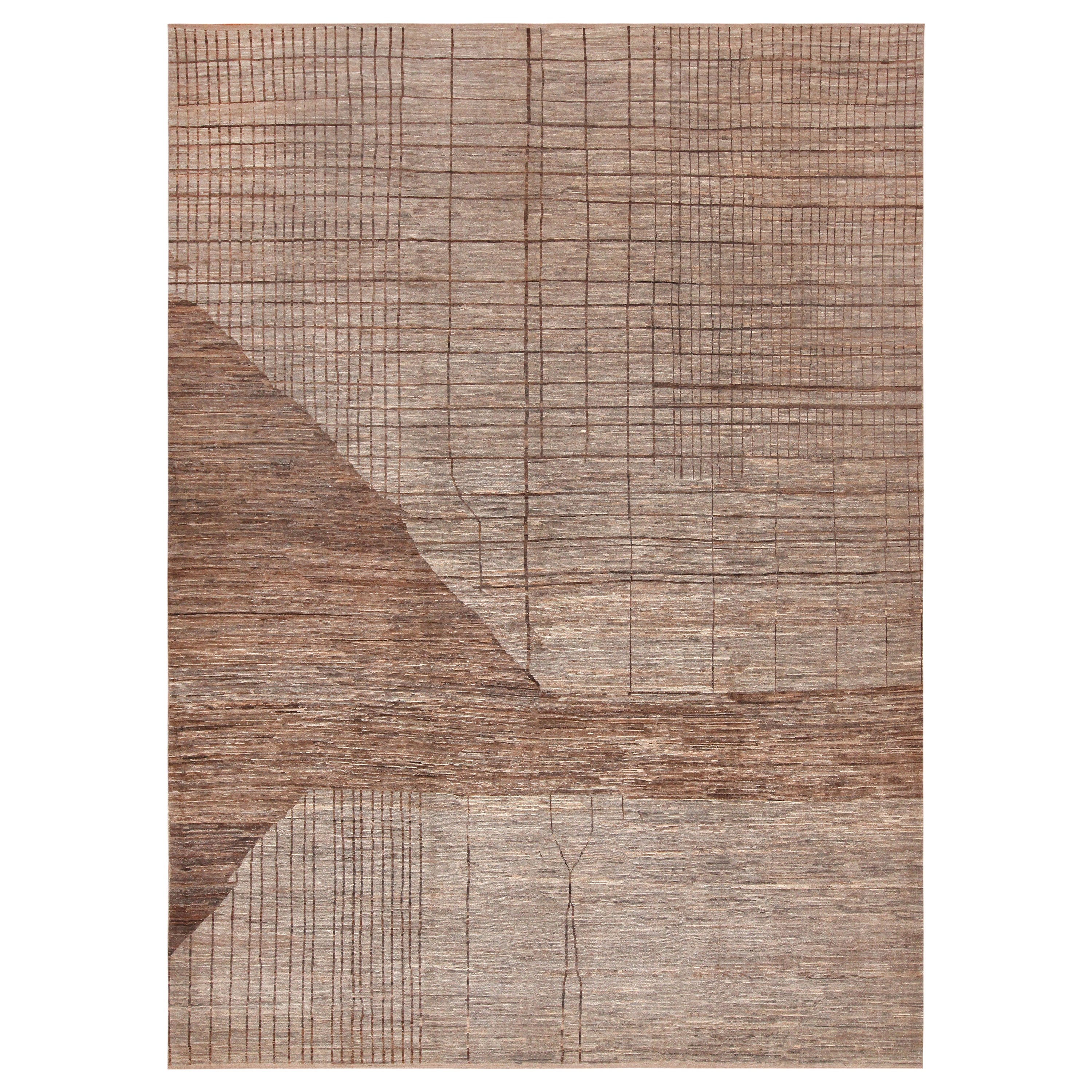 Nazmiyal Collection Modern Earthy Tones Area Rug. 10 ft 2 in x 14 ft 1 in