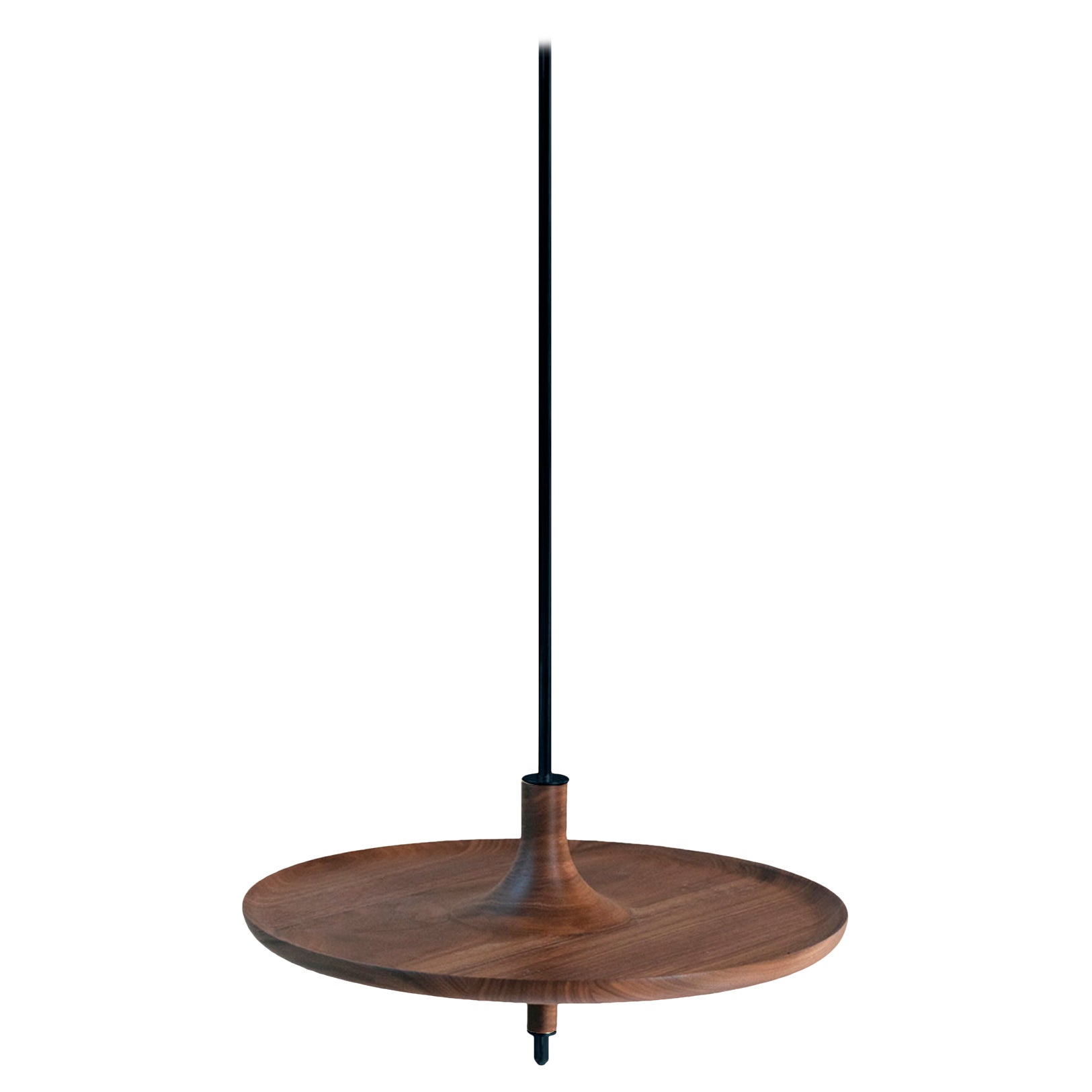 Toupy Walnut And Black Metal 38 Hanging Table by Mademoiselle Jo For Sale