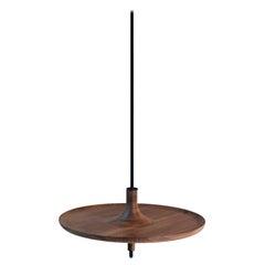 Toupy Walnut And Black Metal 38 Hanging Table by Mademoiselle Jo