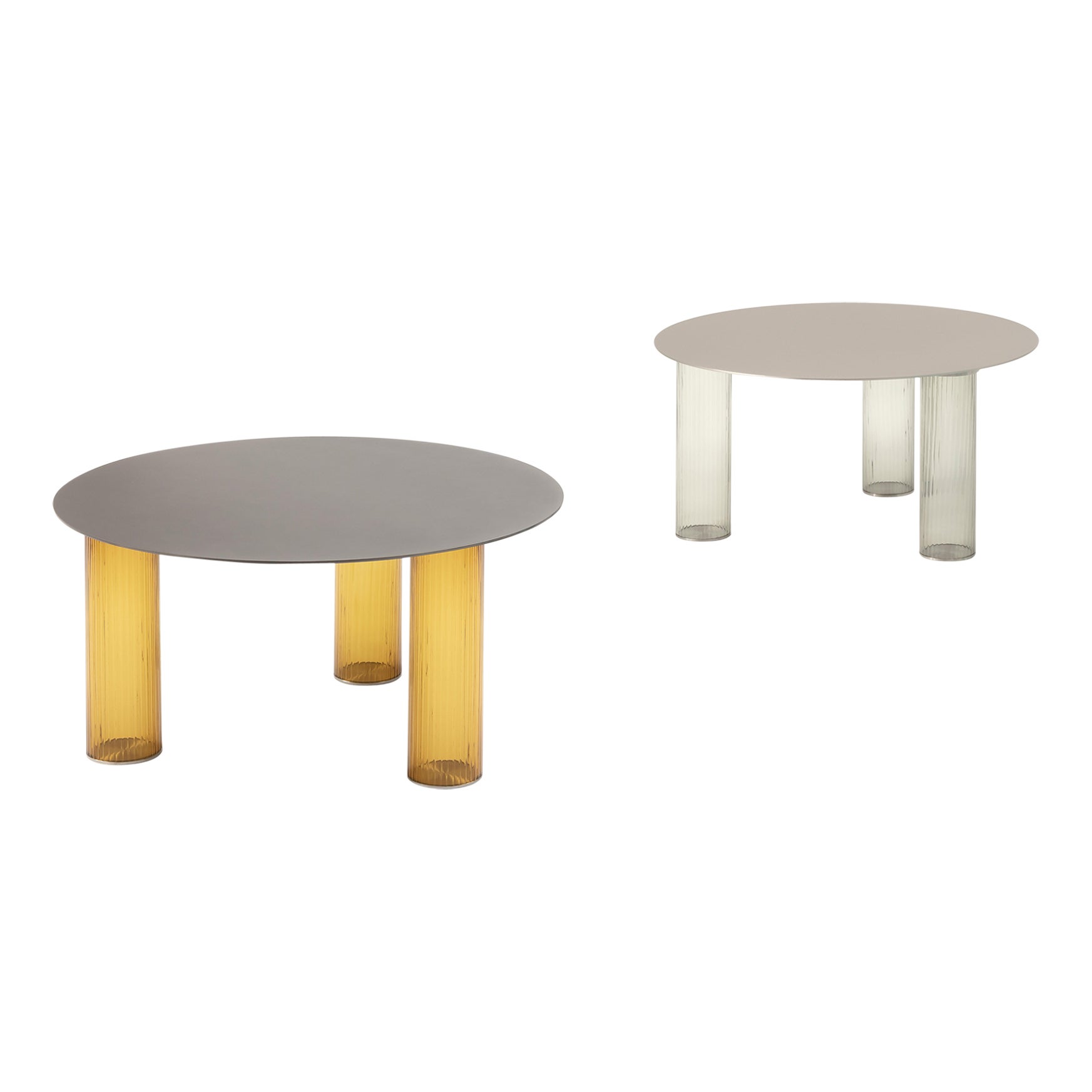 Zanotta Set of Two Echino Tables by Sebastian Herkner For Sale