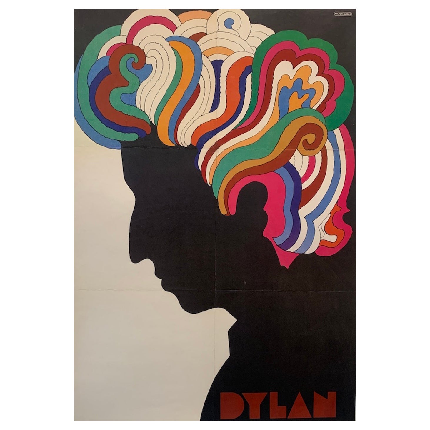 BOB DYLAN Retro Original Vintage Music Poster by Milton Glaser, 1966 For Sale