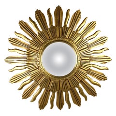 Retro golden sunburst mirror
