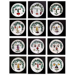 Vintage Piero Fornasetti Plates from the  Tema e Variazioni Series —  Gaspare Asaro-Italian Modern — Italian Mid Century Modern Furniture and  Lighting— New York, NY