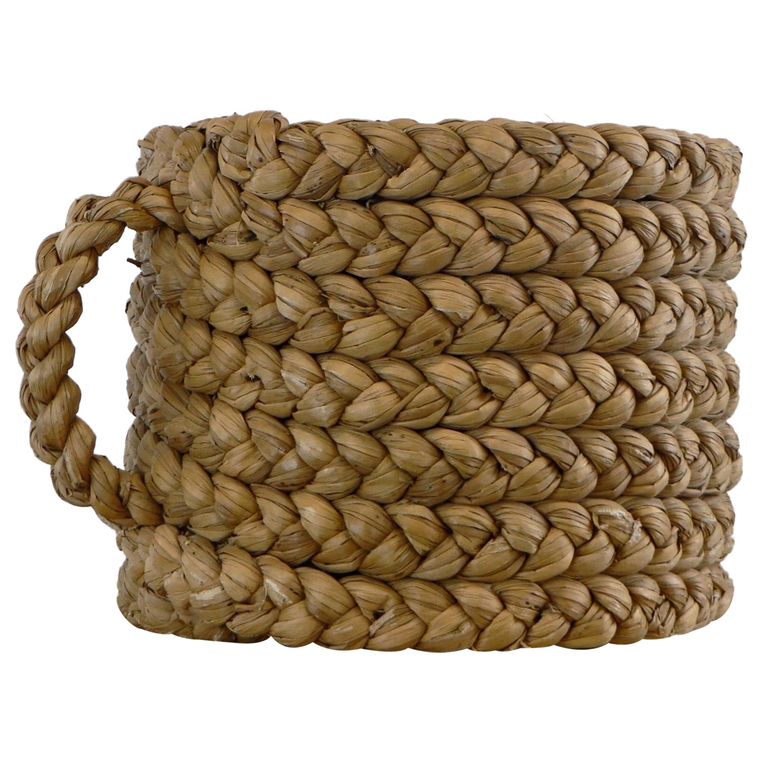 Champagne Bucket with Sisal Woven Exterior by Audoux and Minet France 1950 For Sale