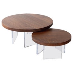Constantinople Runder Tisch aus schwarzem Nussbaumholz von Autonomous Furniture