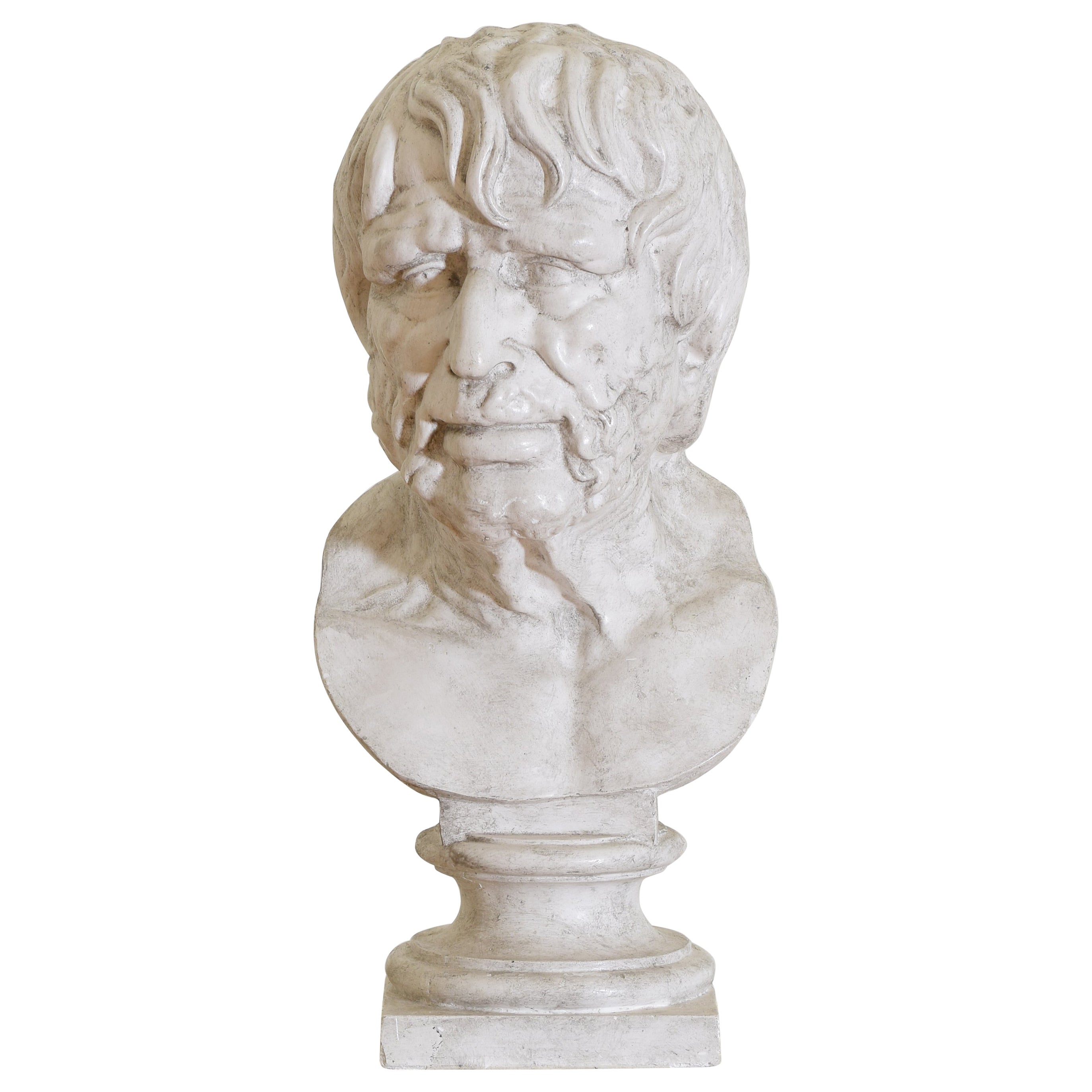 A Plaster Bust of Seneca  For Sale