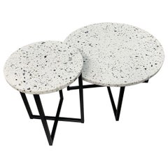 Handmade Nesting Tables, Set Side Coffee Tables Handcrafted by French Designer