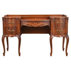Antique Limbert French Provincial Louis XV Carved Rosewood Vanity, 1920s