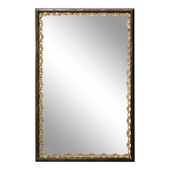 Large Giltwood Dark Framed French Directoire Wall MIrror