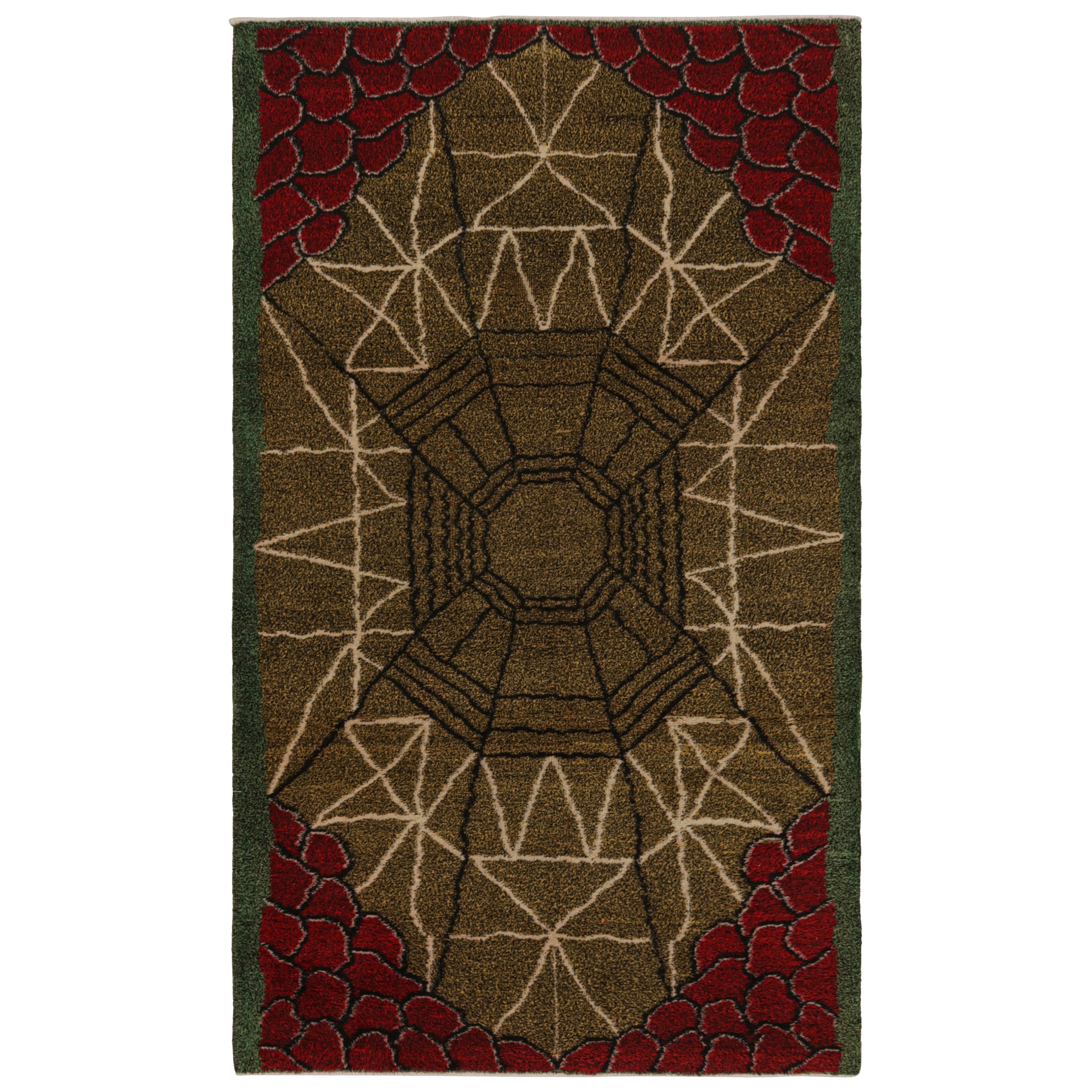 Vintage Zeki Müren Art-Deco-Teppich mit geometrischen Mustern, von Rug & Kilim im Angebot