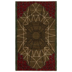 Used Zeki Müren Art Deco Rug with Geometric Patterns, from Rug & Kilim