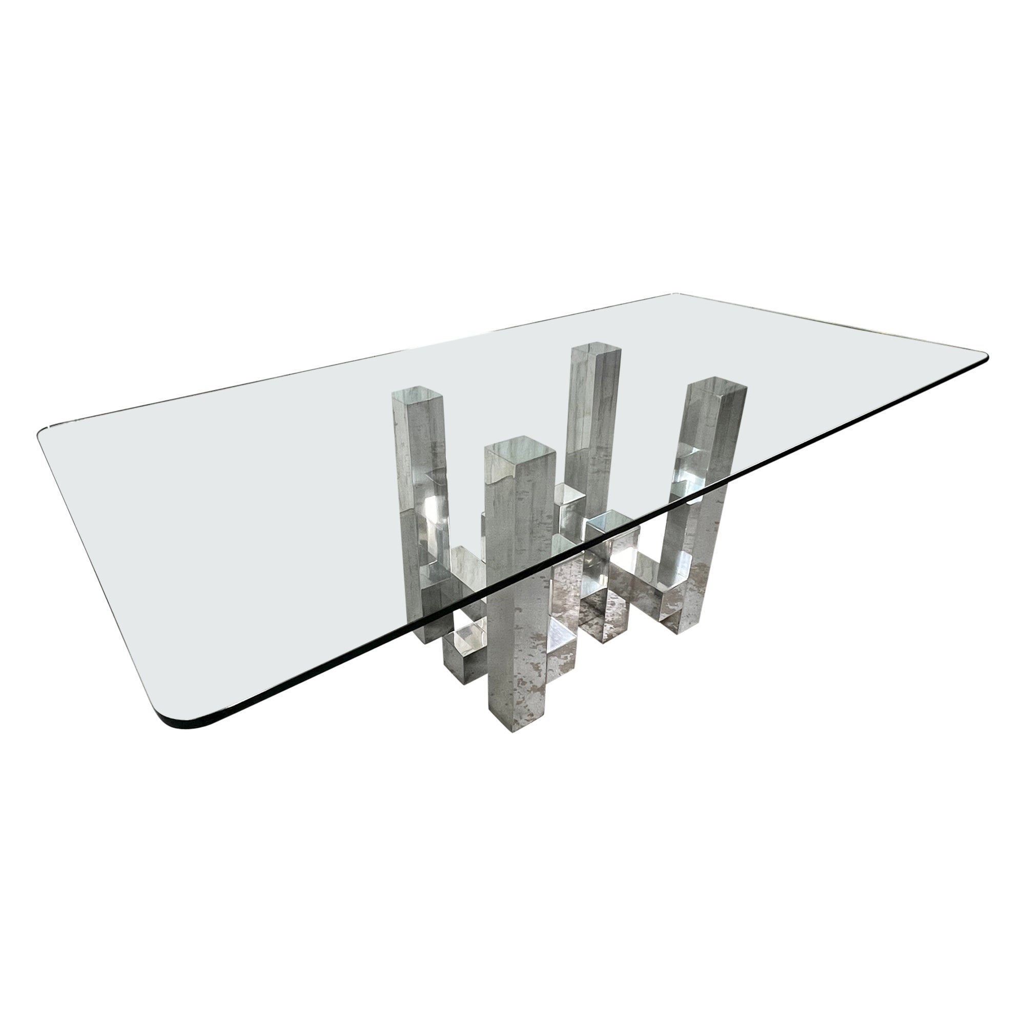 Esstisch aus Aluminium von Paul Mayen für Habitat Cityscape
