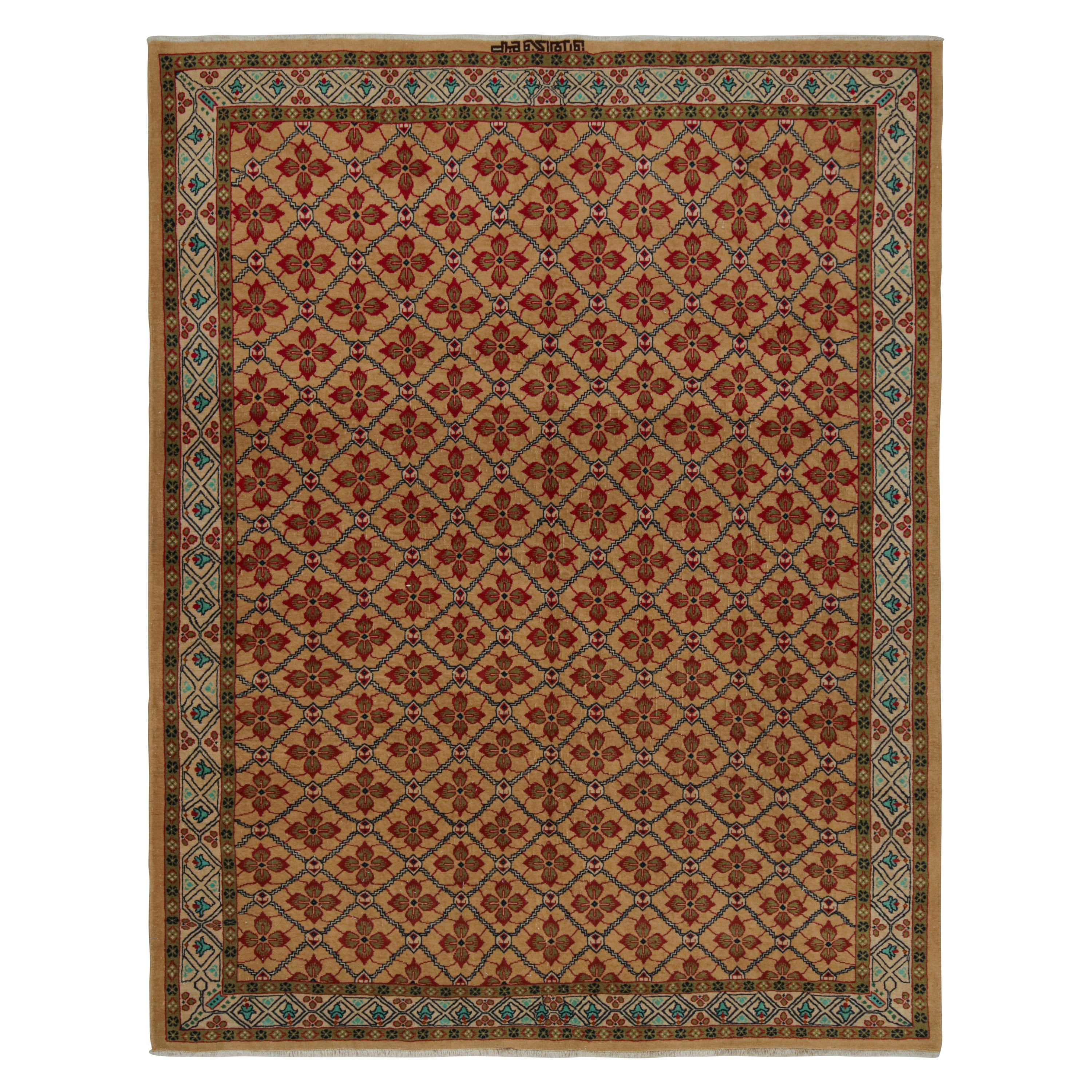 Türkischer Vintage-Teppich mit geometrischen Mustern, von Rug & Kilim im Angebot