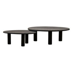 Set of 2 Nahele Burnt Oak Nesting Tables by La Lune