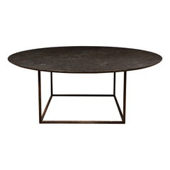 French Stone Dining Table on Custom Steel Base