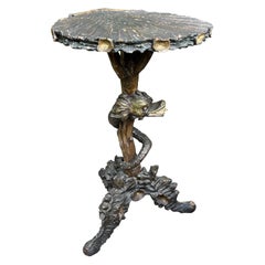 19th Century Venetian Gilded, Carved Wood Grotto Style Table