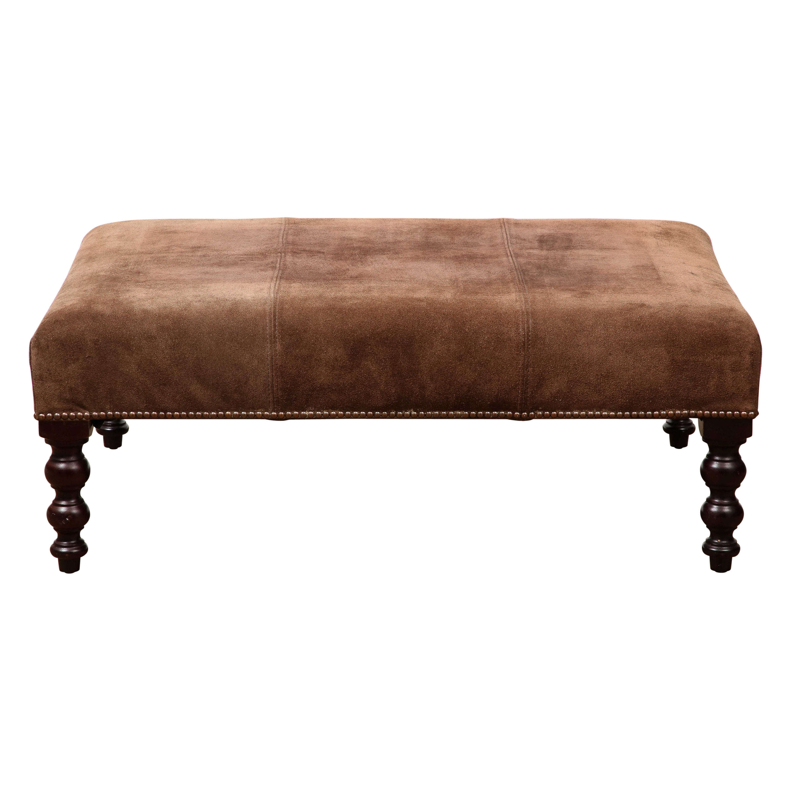 George Smith Brown Suede Ottoman
