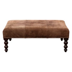George Smith Brown Suede Ottoman
