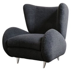 A Fiftyish Wingback Chair by Vladimir Kagan for American Leather