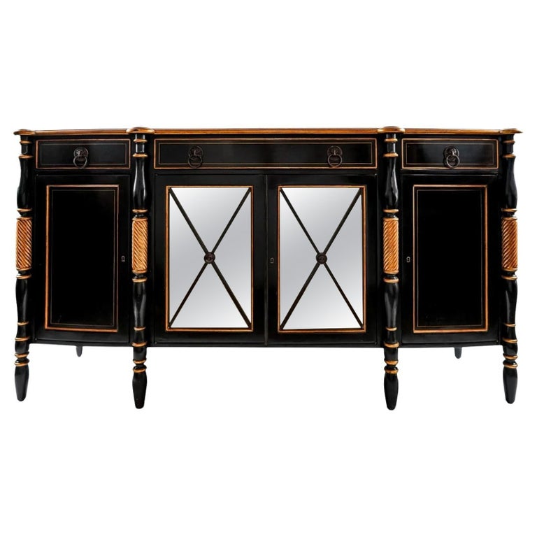 Regency Style Ebonized Sideboard / Credenza / Server By Hickory White For  Sale at 1stDibs