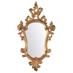 Antique Italian Venetian Gold Giltwood Wall Mirror Circa 1920