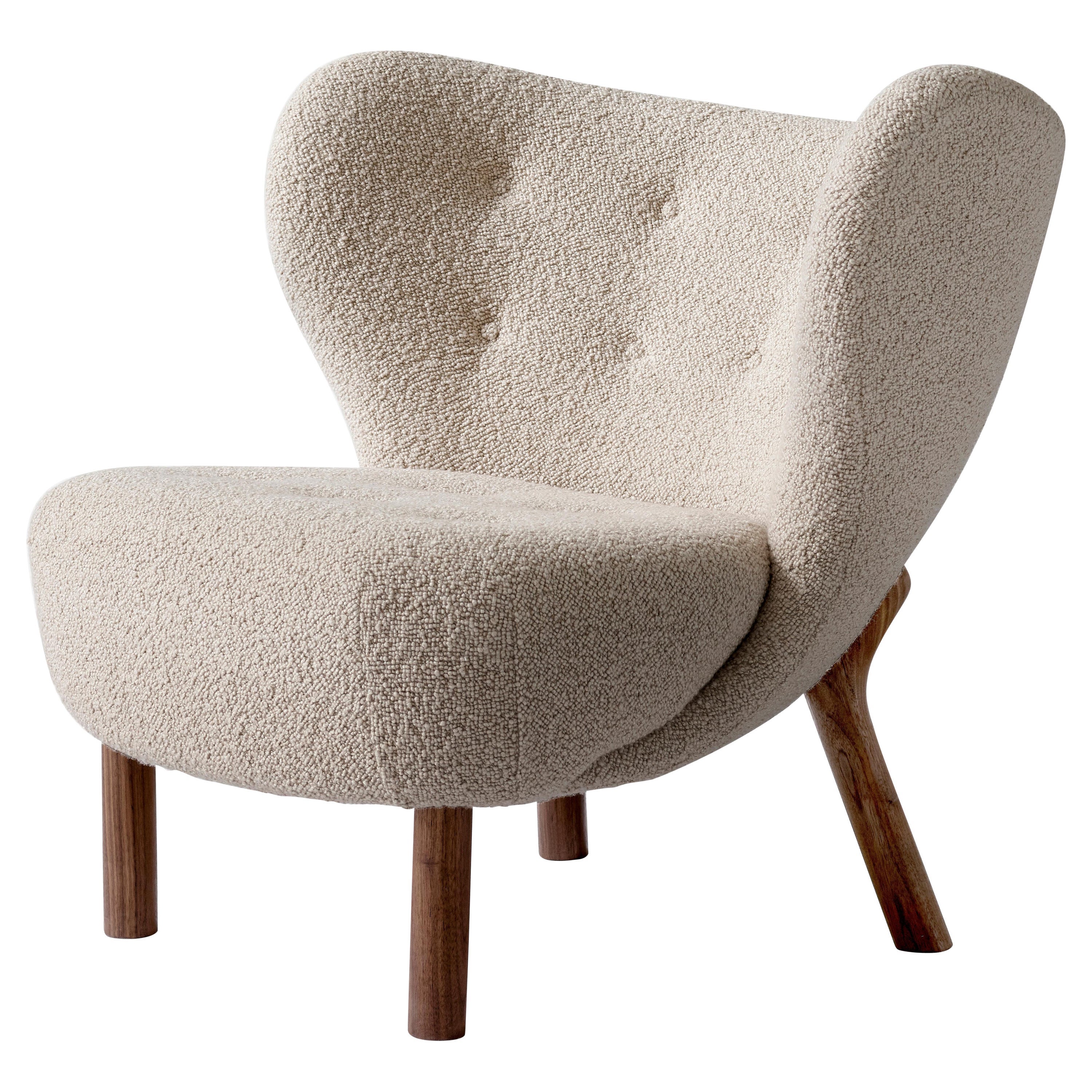Little Petra VB1 Lounge Chair in Walnut & Karakorum 003, by Viggo Boesen for &T