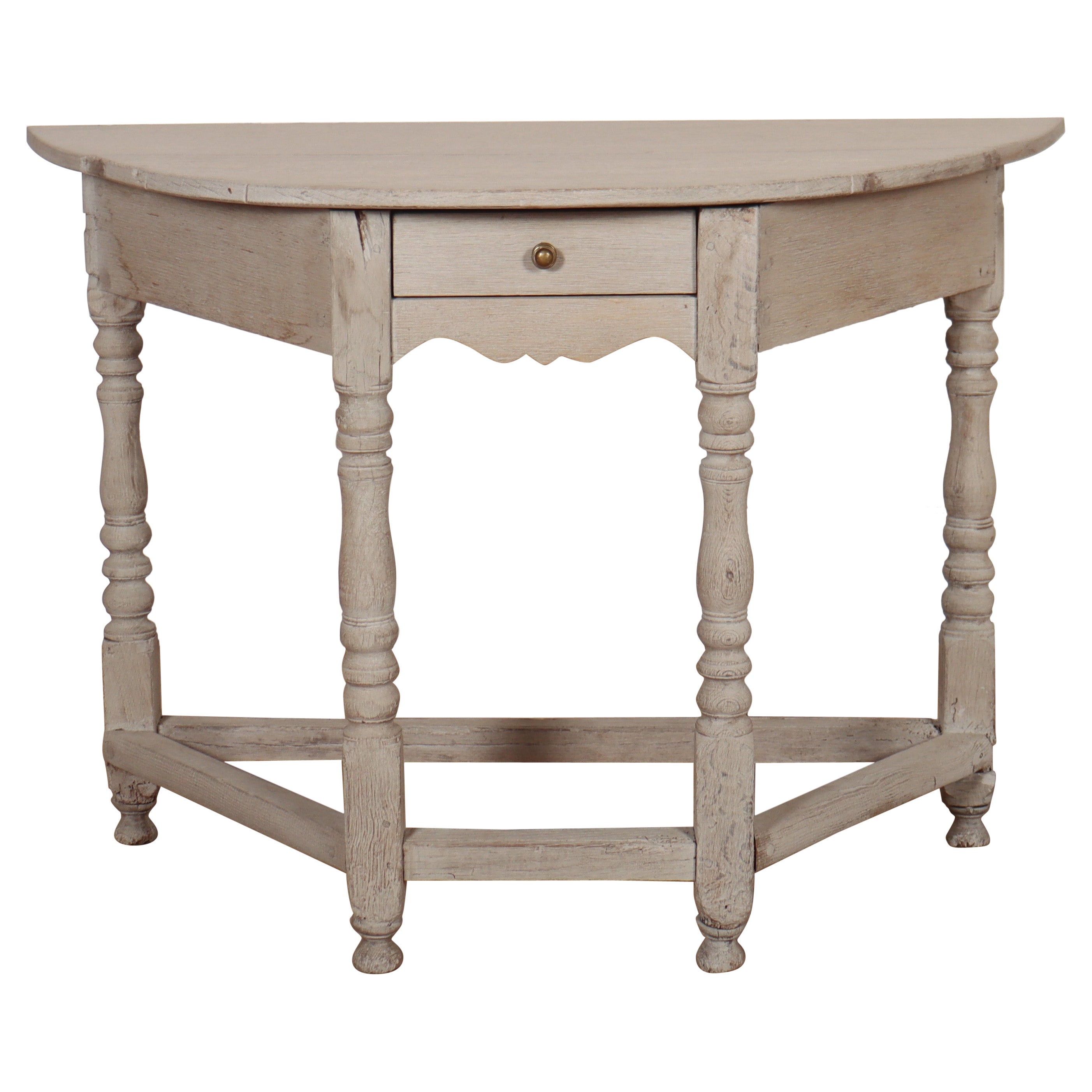 Console anglaise en Oak Oak blanchi