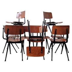 Set of 10 Result chairs by Friso Kramer for Ahrend de Cirkel, 1960's/1970's