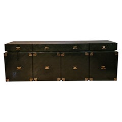 Bamboo and brass marquetry sideboard by Dal Vera circa